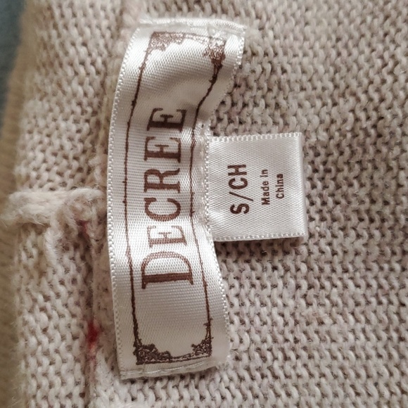 Decree Long Hooded Boho Cardigan Sweater Small - Picture 8 of 9